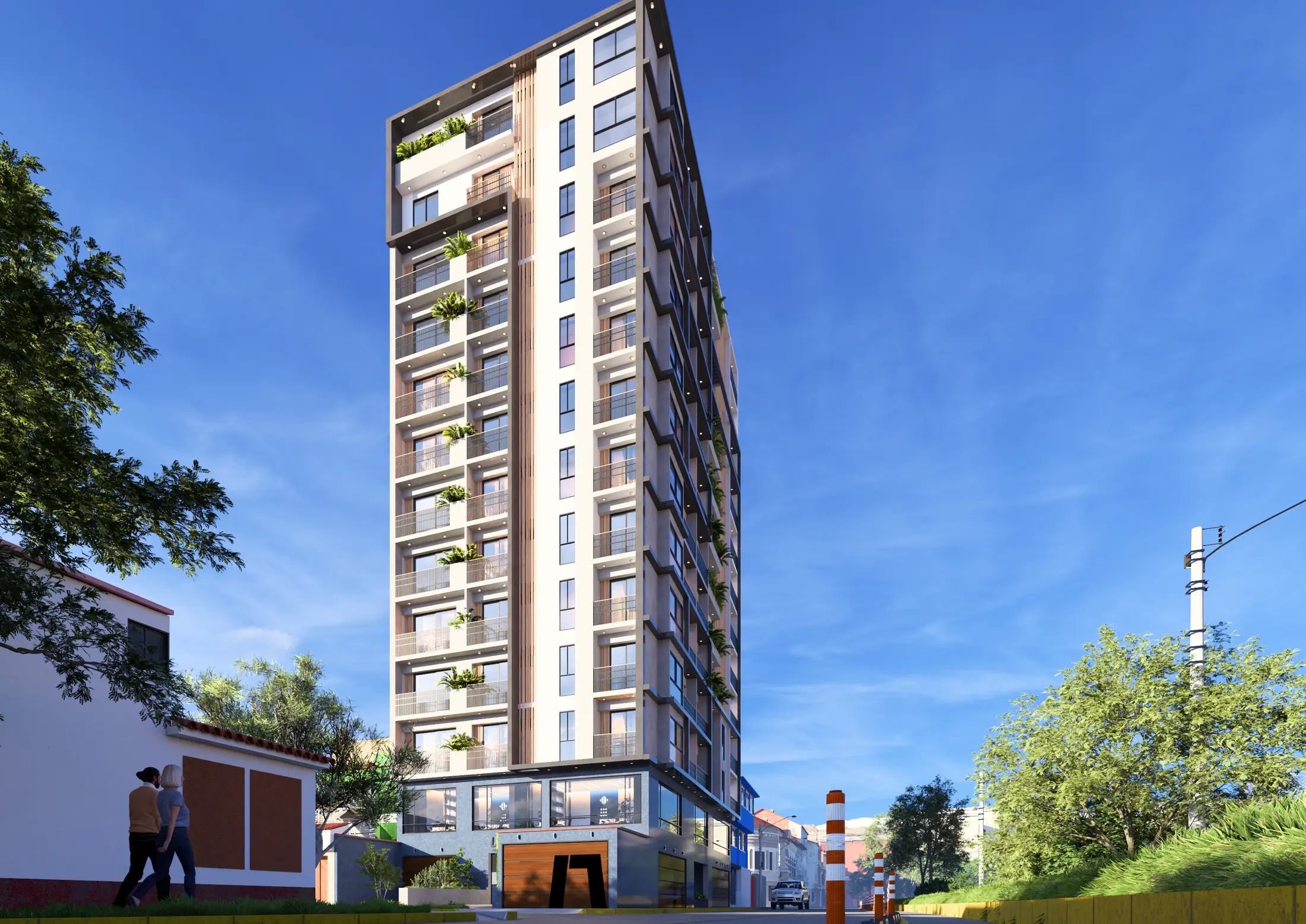 Fachada diurna de Torre Altea en Wanchaq